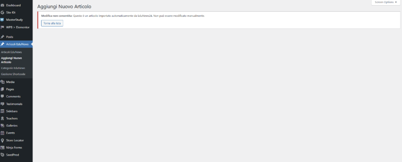 Figura 4: Struttura dell'articolo con 4 paragrafi