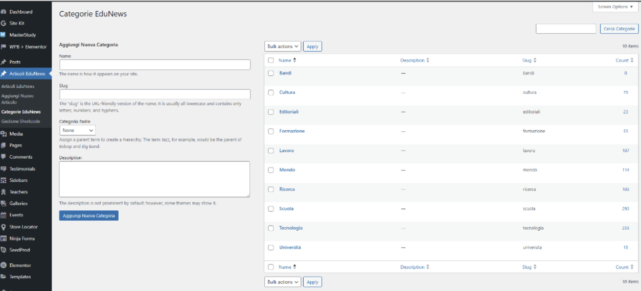Figura 5: Creazione articoli bloccata
