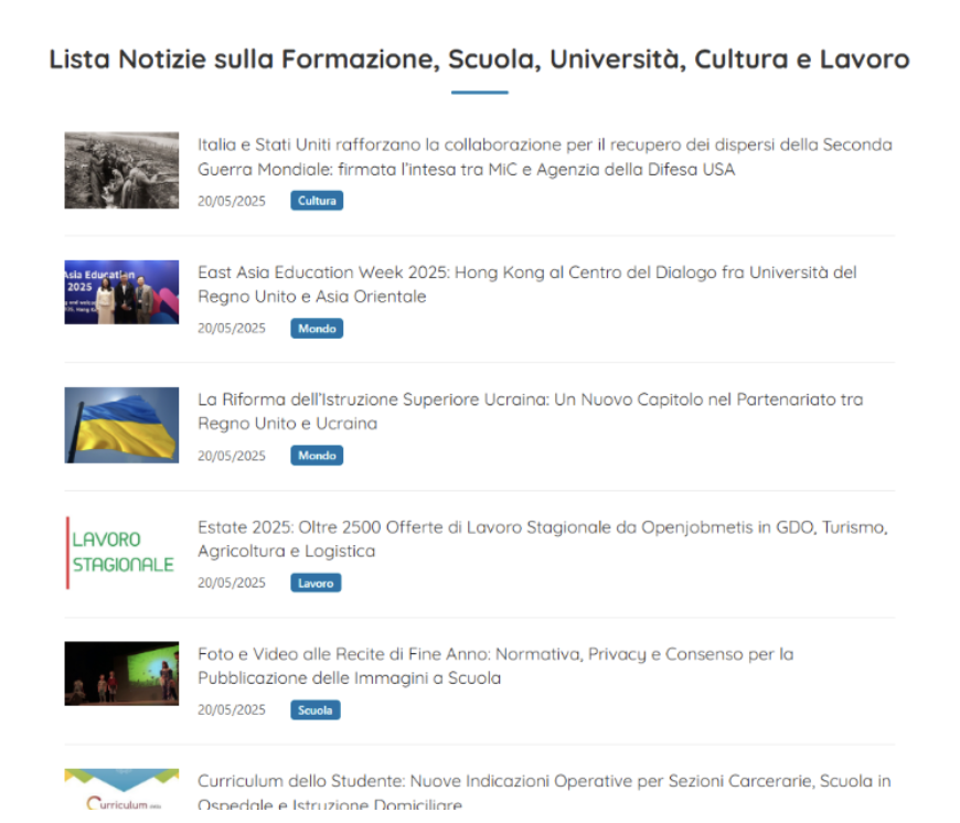 Figura 9: Visualizzazione Pagina con Elenco